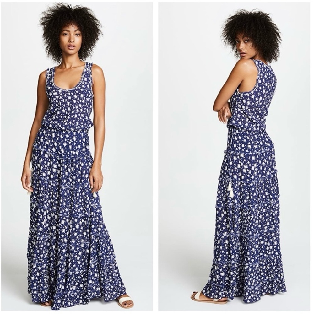 Poupette St Barth Long Betty Maxi Georgette Dress